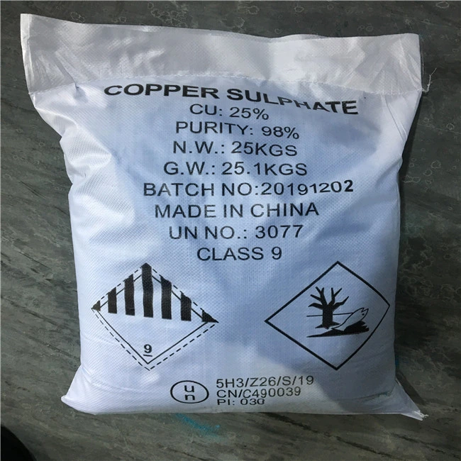 Factory Supply Copper Sulfate 98/Pentahydrate Cooper Sulphate Price